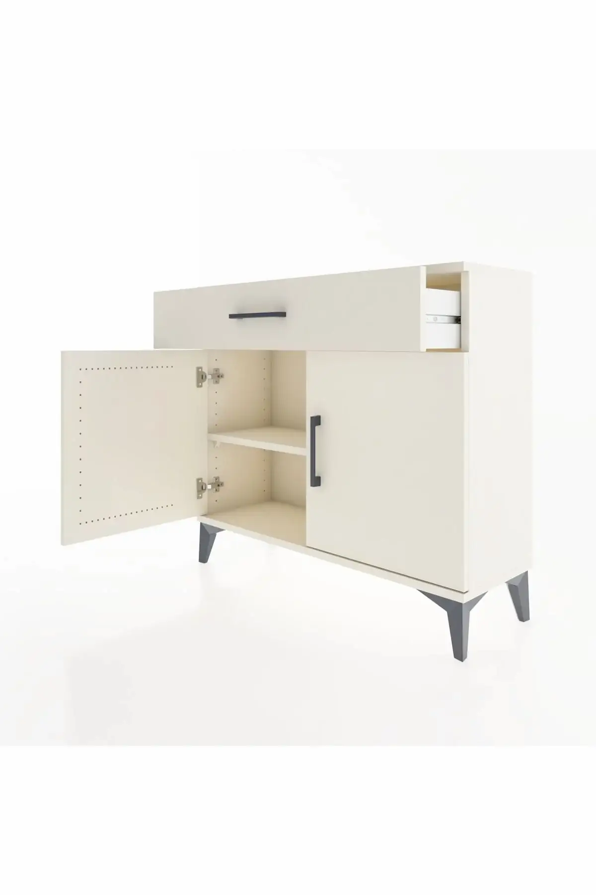 Arges Şifonyer Tek Raflı Tek Çekmeceli 2 Kapaklı 88x30x80 - S03M023V1A