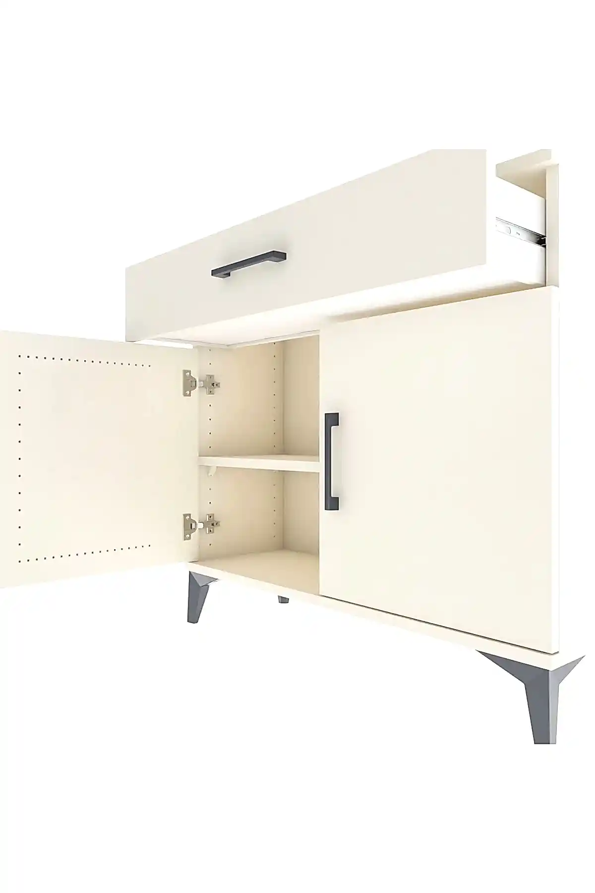 Arges Şifonyer Tek Raflı Tek Çekmeceli 2 Kapaklı 88x30x80 - S03M023V1A