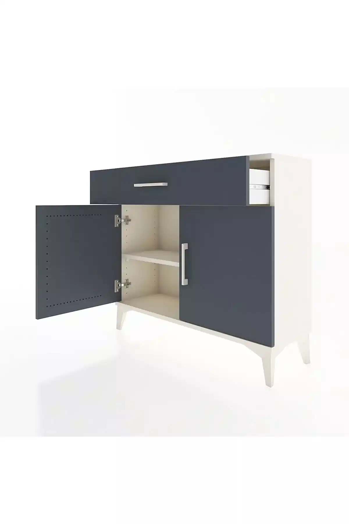 Arges Şifonyer Tek Raflı Tek Çekmeceli 2 Kapaklı 88x30x80 - S03M023V2A