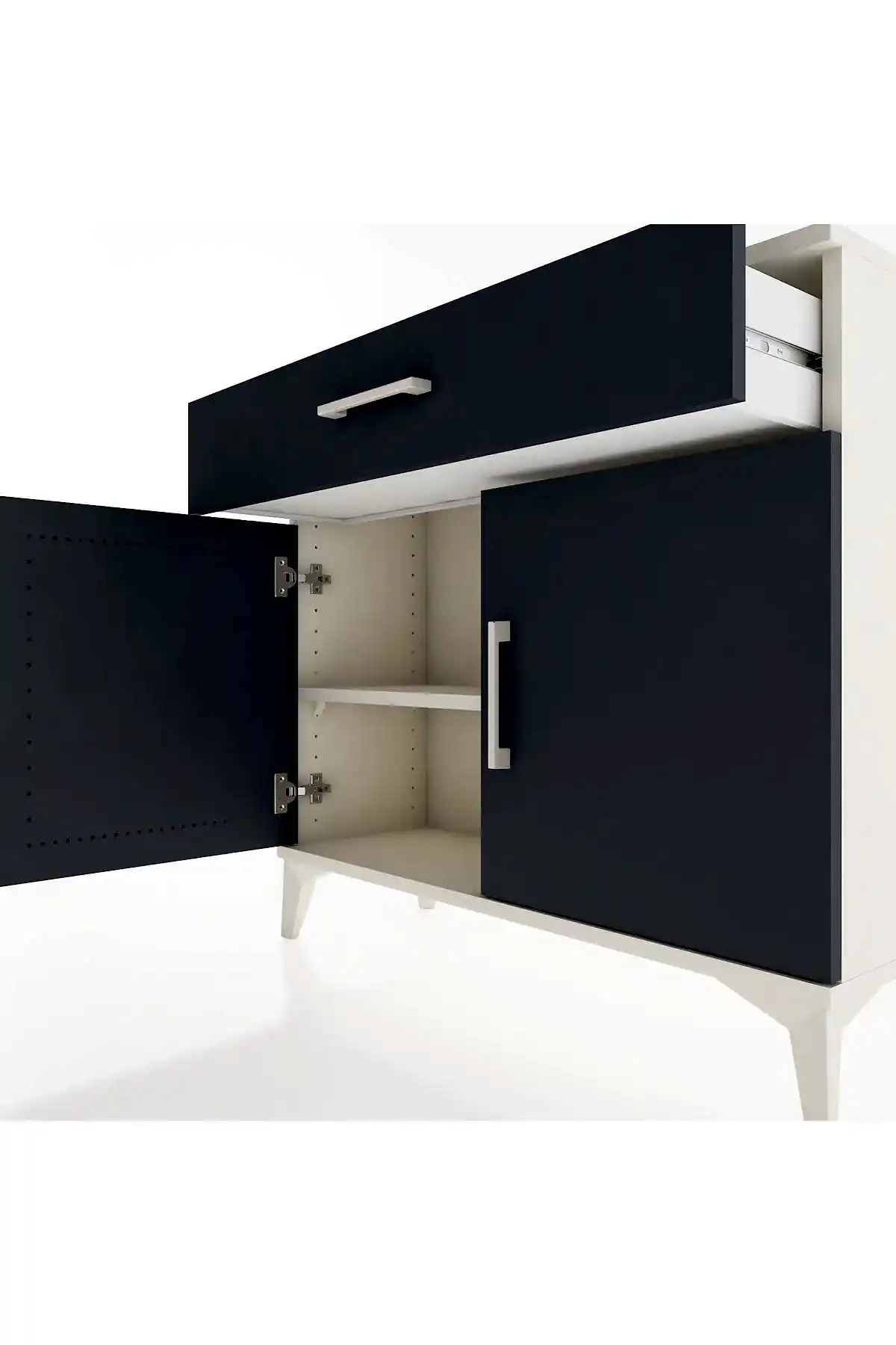 Arges Şifonyer Tek Raflı Tek Çekmeceli 2 Kapaklı 88x30x80 - S03M023V2A