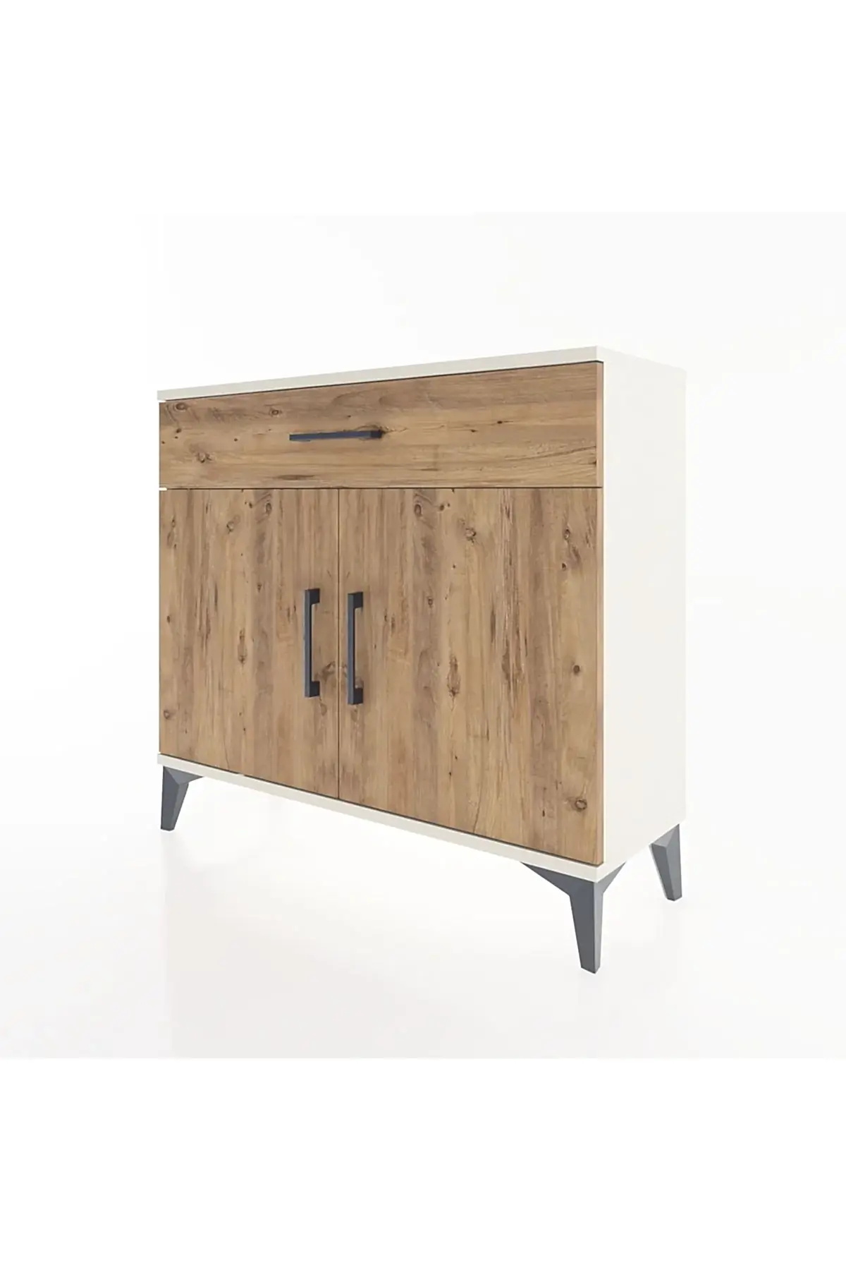 Arges Şifonyer Tek Raflı Tek Çekmeceli 2 Kapaklı 88x30x80 - S03M023V3A