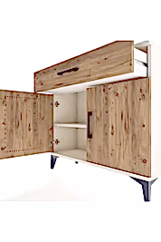 Arges Şifonyer Tek Raflı Tek Çekmeceli 2 Kapaklı 88x30x80 - S03M023V3A