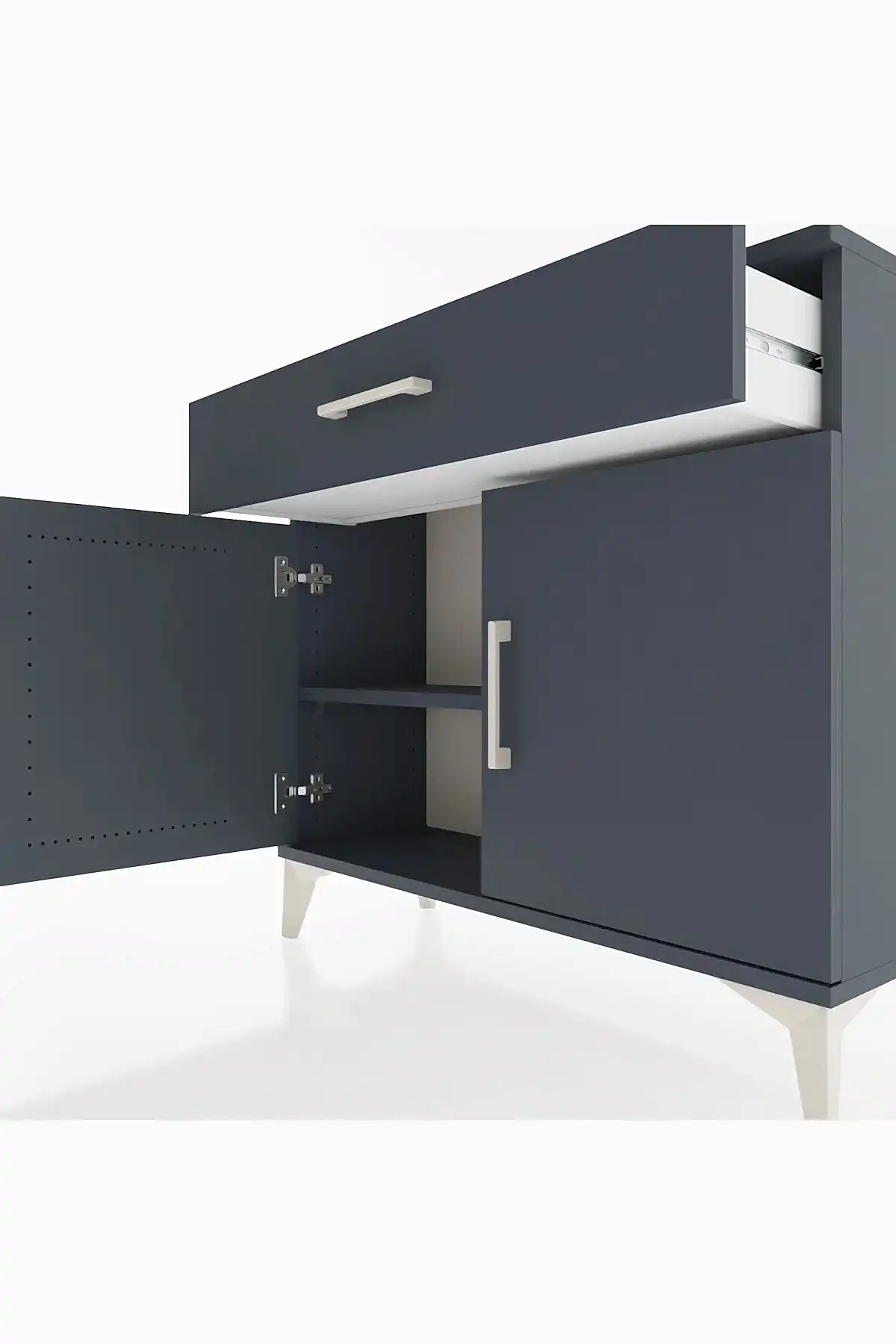 Arges Şifonyer Tek Raflı Tek Çekmeceli 2 Kapaklı 88x30x80 - S03M023V5A