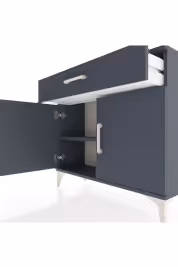 Arges Şifonyer Tek Raflı Tek Çekmeceli 2 Kapaklı 88x30x80 - S03M023V5A