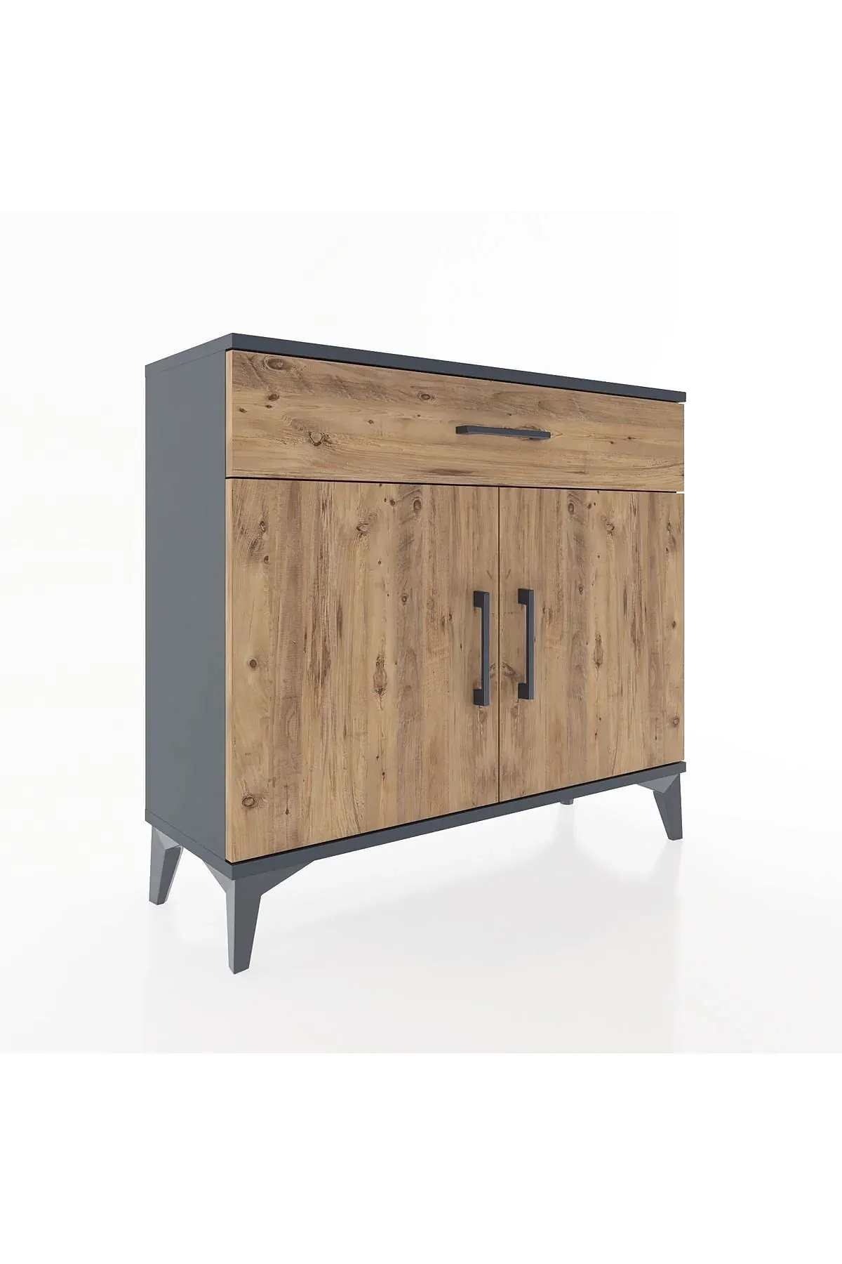 Arges Şifonyer Tek Raflı Tek Çekmeceli 2 Kapaklı 88x30x80 - S03M023V6A