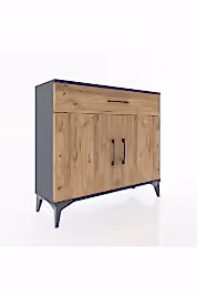 Arges Şifonyer Tek Raflı Tek Çekmeceli 2 Kapaklı 88x30x80 - S03M023V6A