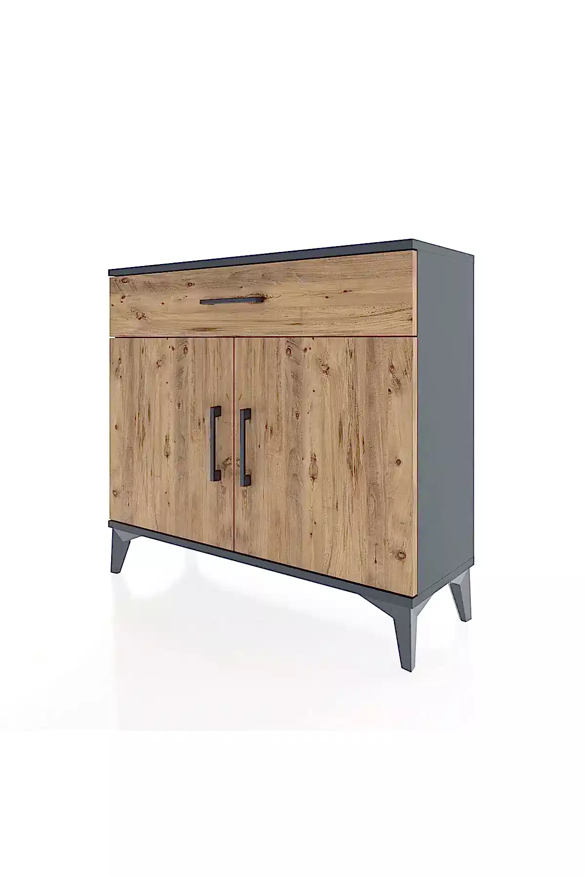 Arges Şifonyer Tek Raflı Tek Çekmeceli 2 Kapaklı 88x30x80 - S03M023V6A