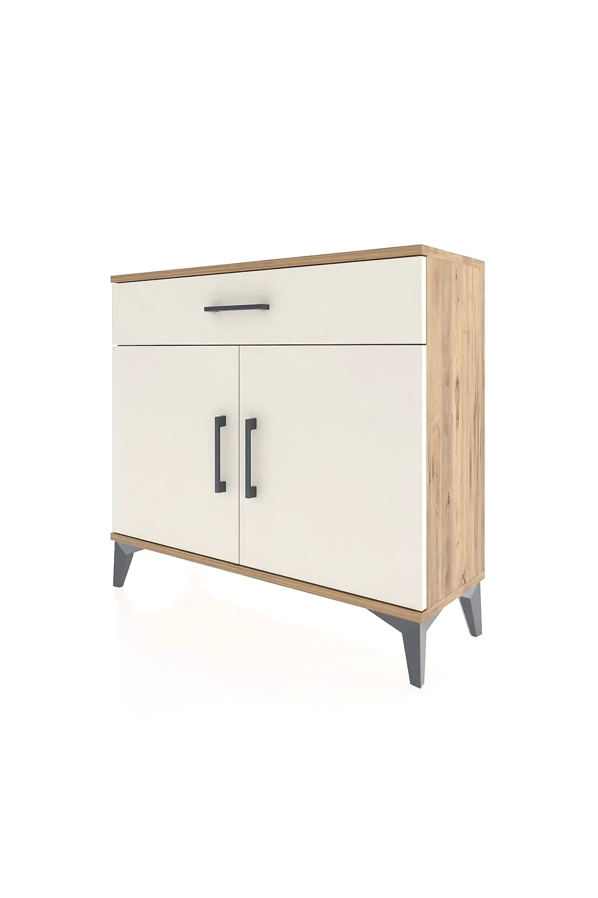 Arges Şifonyer Tek Raflı Tek Çekmeceli 2 Kapaklı 88x30x80 - S03M023V7A