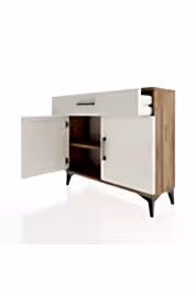 Arges Şifonyer Tek Raflı Tek Çekmeceli 2 Kapaklı 88x30x80 - S03M023V7A