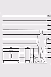 Arges Şifonyer Tek Raflı Tek Çekmeceli 2 Kapaklı 88x30x80 - S03M023V7A