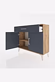 Arges Şifonyer Tek Raflı Tek Çekmeceli 2 Kapaklı 88x30x80 - S03M023V8A