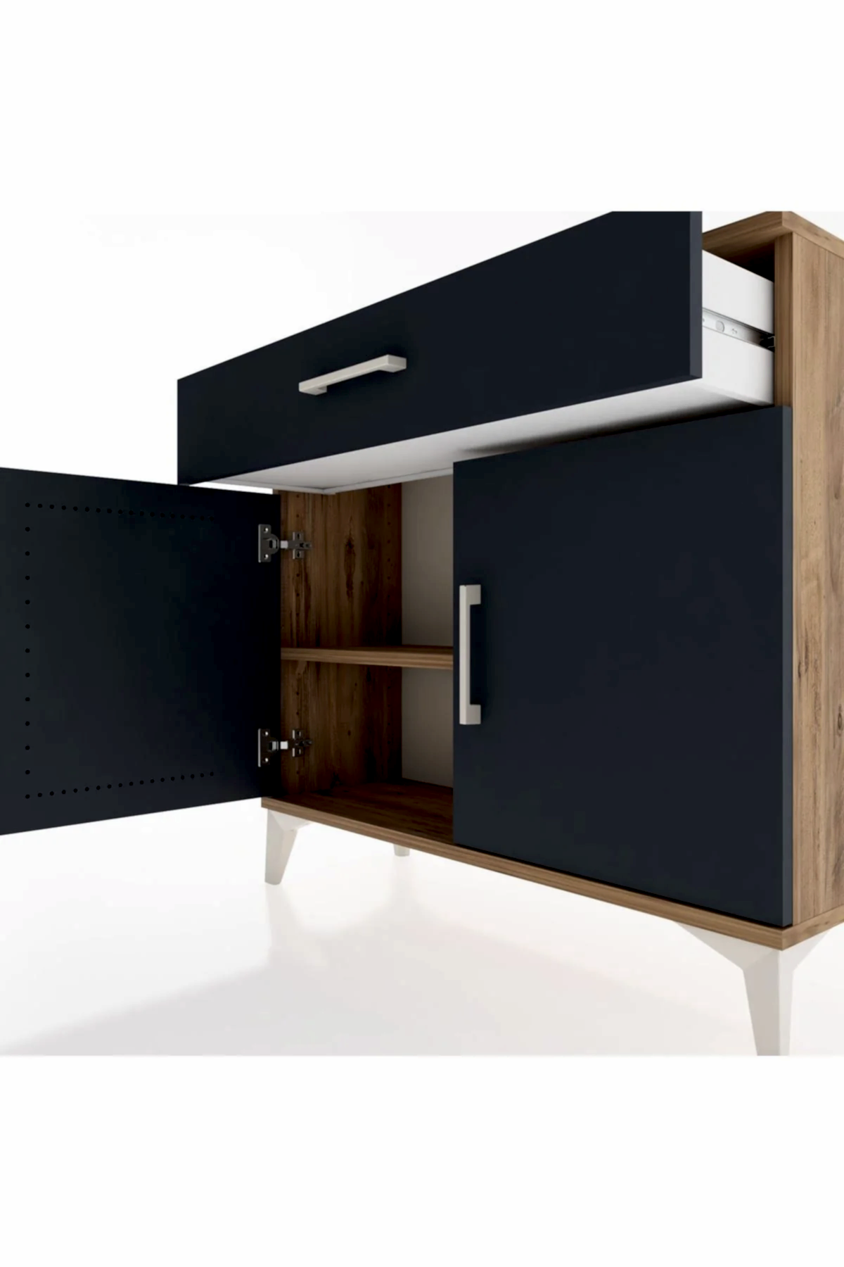 Arges Şifonyer Tek Raflı Tek Çekmeceli 2 Kapaklı 88x30x80 - S03M023V8A