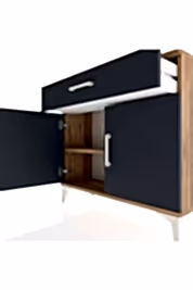 Arges Şifonyer Tek Raflı Tek Çekmeceli 2 Kapaklı 88x30x80 - S03M023V8A