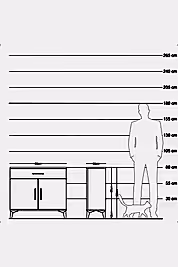 Arges Şifonyer Tek Raflı Tek Çekmeceli 2 Kapaklı 88x30x80 - S03M023V8A