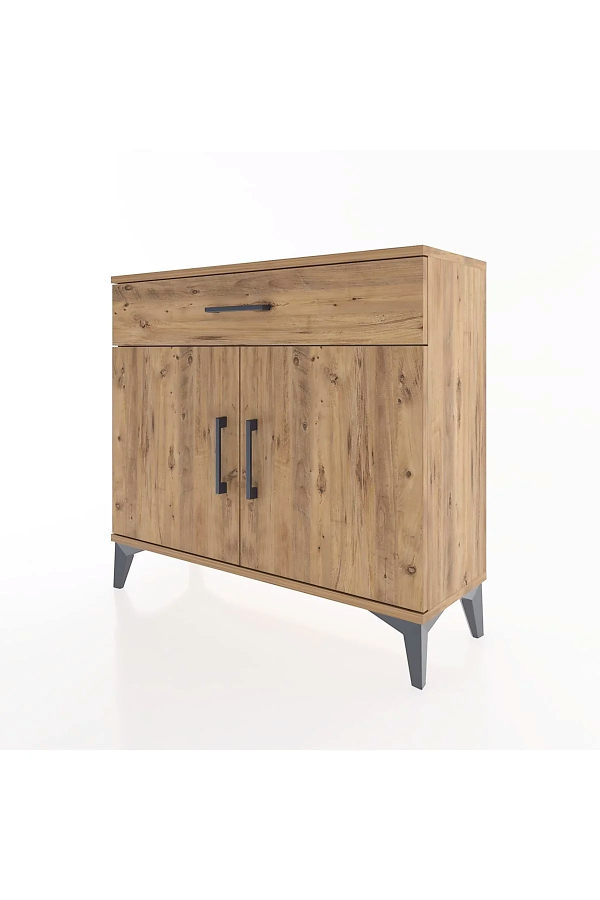 Arges Şifonyer Tek Raflı Tek Çekmeceli 2 Kapaklı 88x30x80 - S03M023V9A