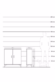 Arges Şifonyer 2 Raflı 2 Kapaklı 88x30x96 - S04M057V4A