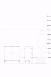 Arges Şifonyer 2 Raflı 2 Kapaklı 88x30x96 - S04M057V6A