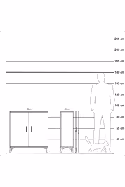 Arges Şifonyer 2 Raflı 2 Kapaklı 88x30x96 - S04M057V7A