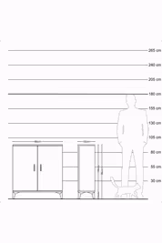 Arges Şifonyer 2 Raflı 2 Kapaklı 88x30x96 - S04M057V8A