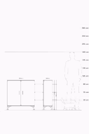 Arges Şifonyer 2 Raflı 2 Kapaklı 88x30x96 - S04M057V9A