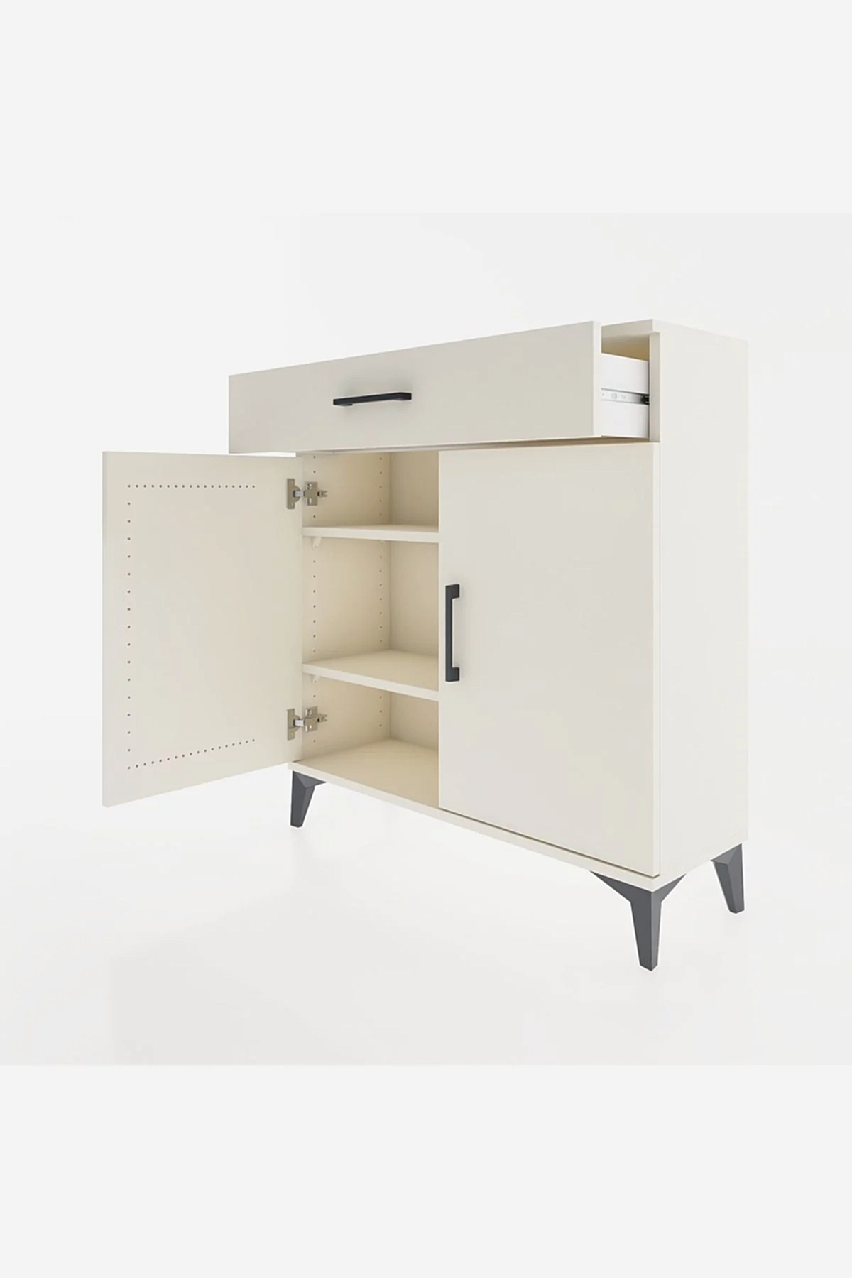 Arges Şifonyer 2 Raflı Tek Çekmeceli 2 Kapaklı 88x30x96 - S04M059V1A