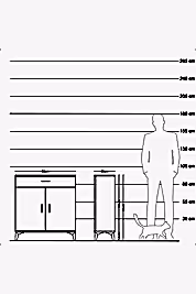 Arges Şifonyer 2 Raflı Tek Çekmeceli 2 Kapaklı 88x30x96 - S04M059V1A