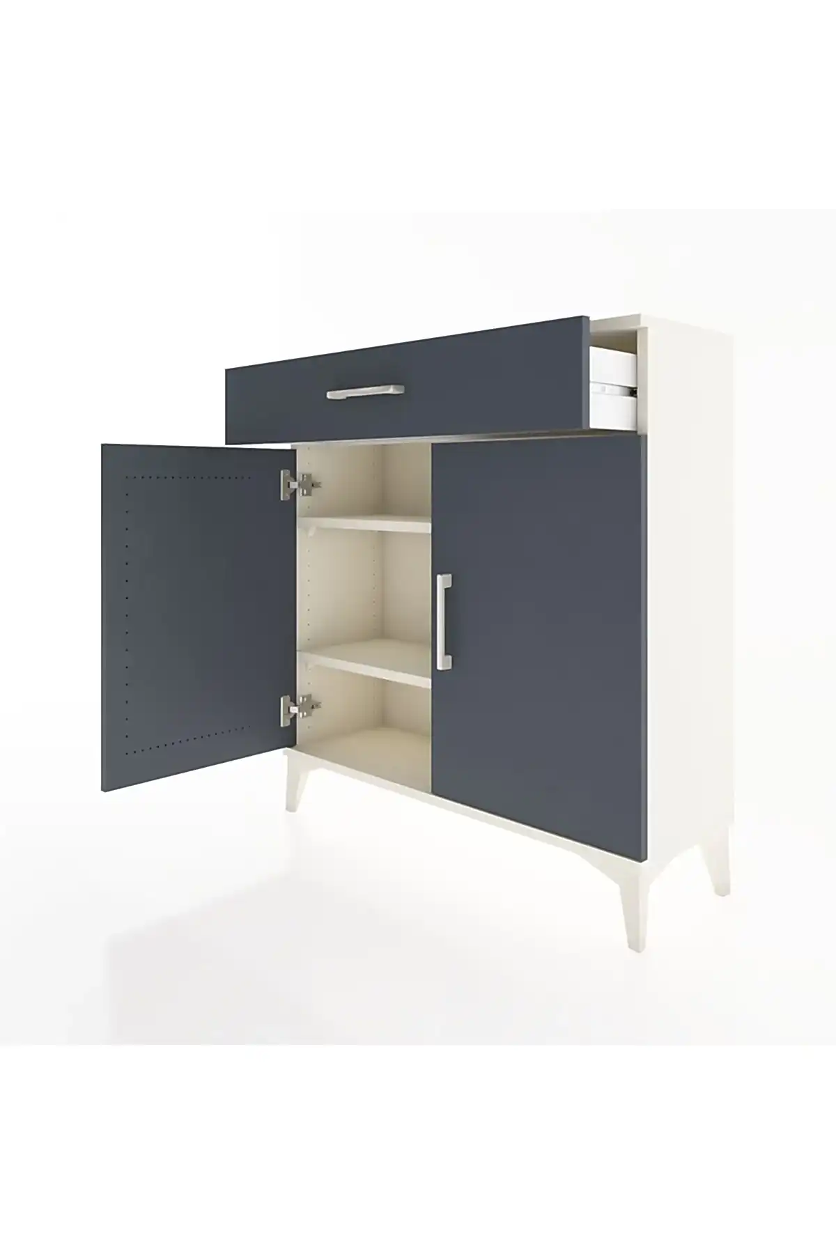 Arges Şifonyer 2 Raflı Tek Çekmeceli 2 Kapaklı 88x30x96 - S04M059V2A