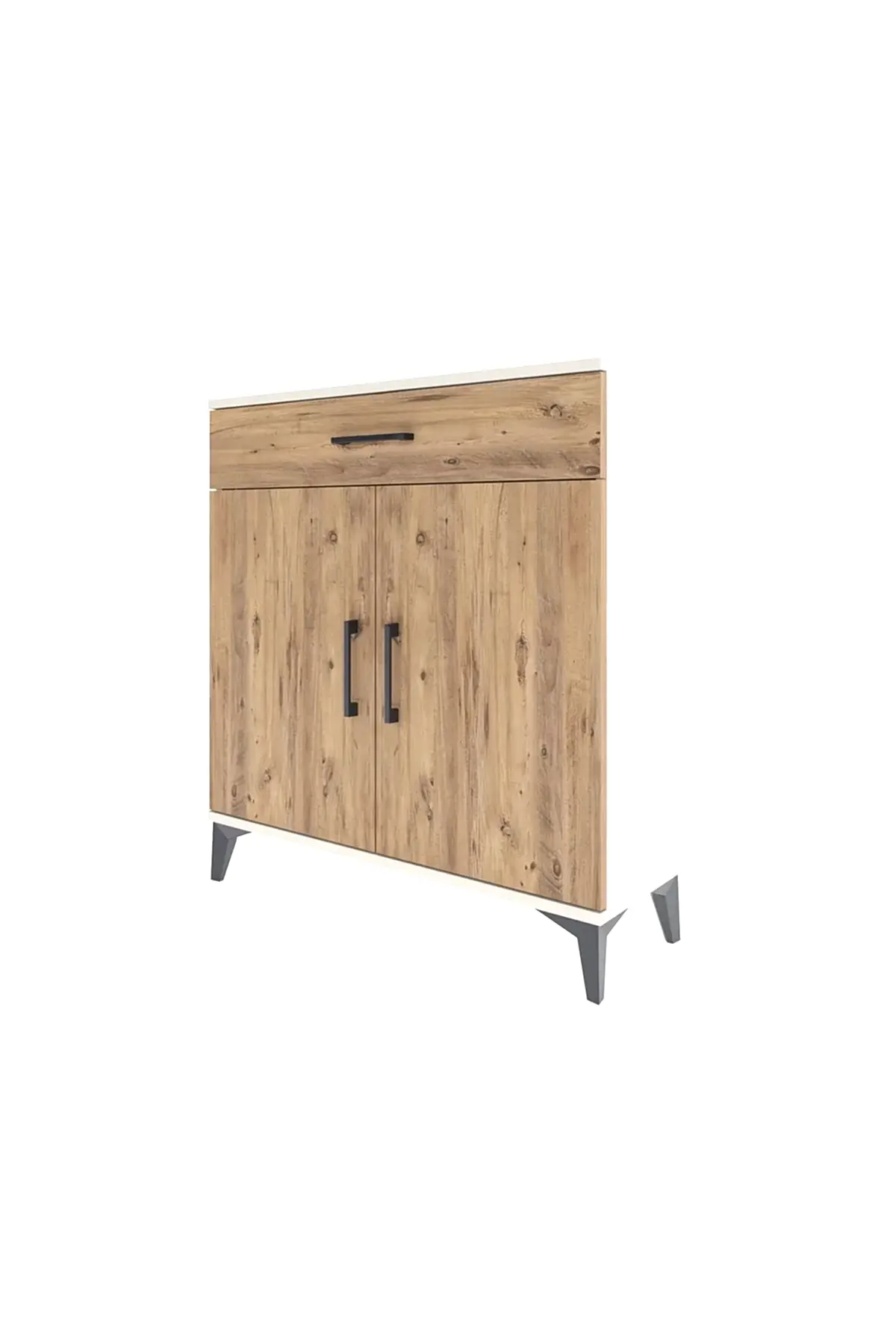 Arges Şifonyer 2 Raflı Tek Çekmeceli 2 Kapaklı 88x30x96 - S04M059V3A