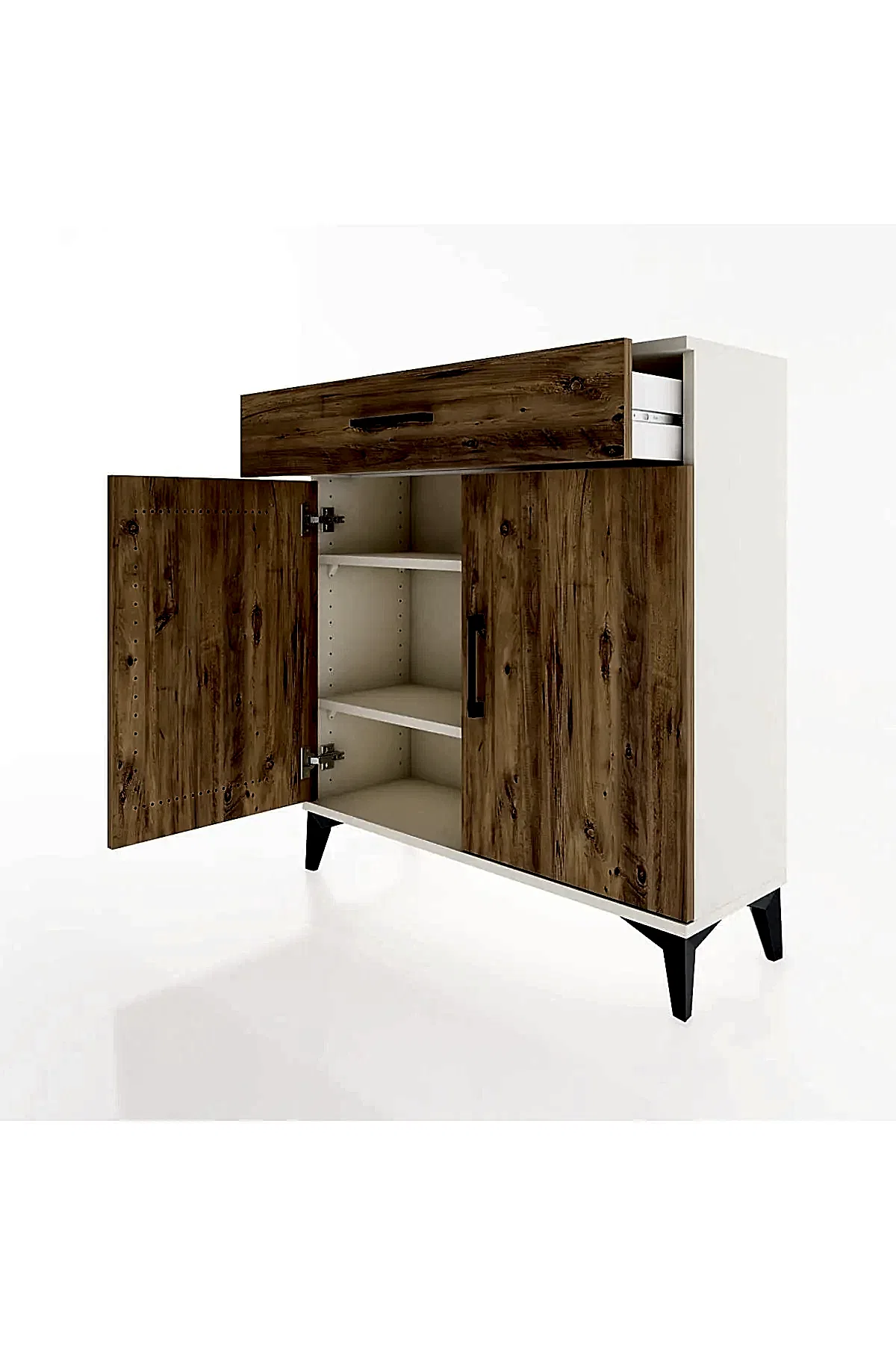 Arges Şifonyer 2 Raflı Tek Çekmeceli 2 Kapaklı 88x30x96 - S04M059V3A