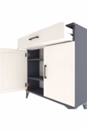 Arges Şifonyer 2 Raflı Tek Çekmeceli 2 Kapaklı 88x30x96 - S04M059V4A