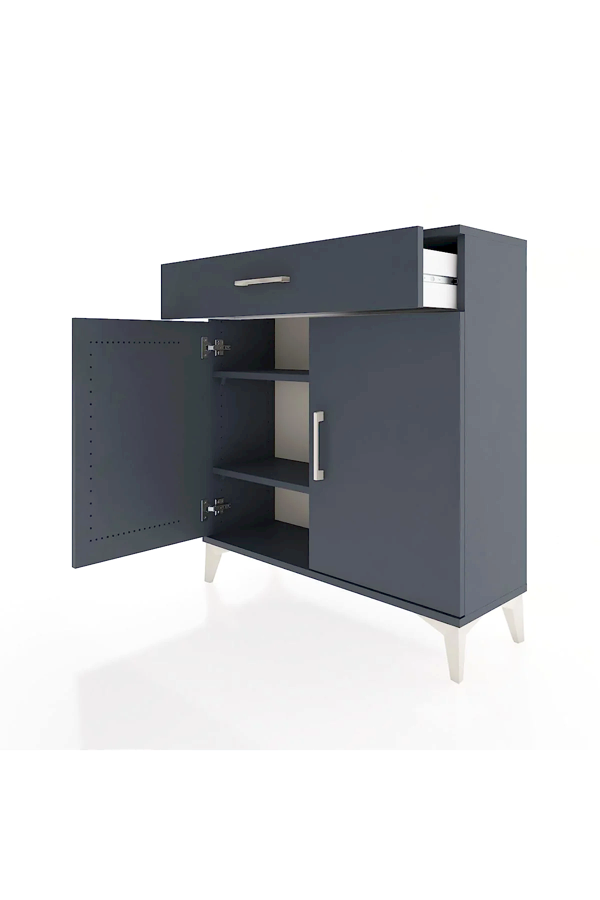 Arges Şifonyer 2 Raflı Tek Çekmeceli 2 Kapaklı 88x30x96 - S04M059V5A