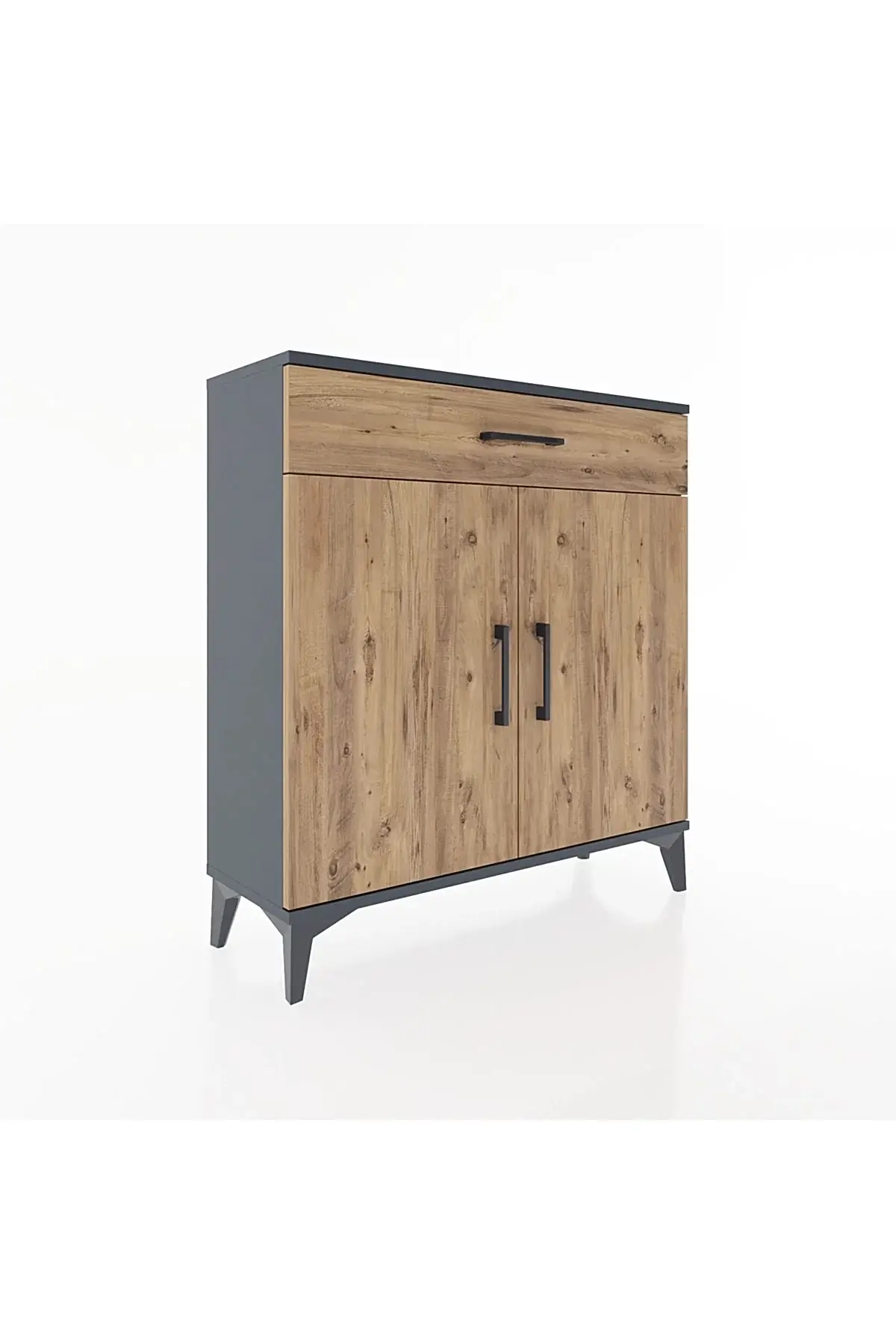 Arges Şifonyer 2 Raflı Tek Çekmeceli 2 Kapaklı 88x30x96 - S04M059V6A