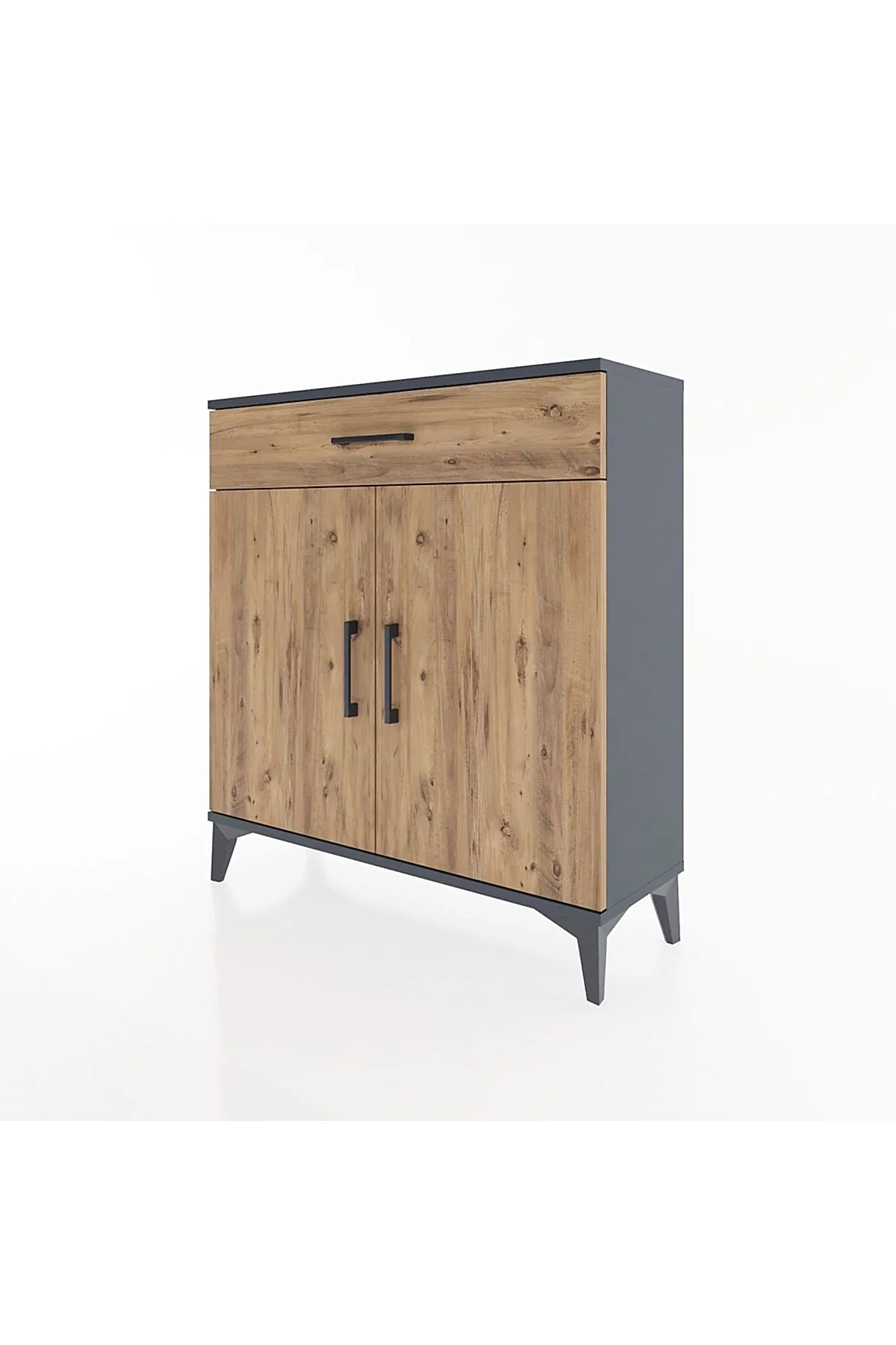 Arges Şifonyer 2 Raflı Tek Çekmeceli 2 Kapaklı 88x30x96 - S04M059V6A