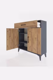 Arges Şifonyer 2 Raflı Tek Çekmeceli 2 Kapaklı 88x30x96 - S04M059V6A