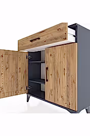 Arges Şifonyer 2 Raflı Tek Çekmeceli 2 Kapaklı 88x30x96 - S04M059V6A