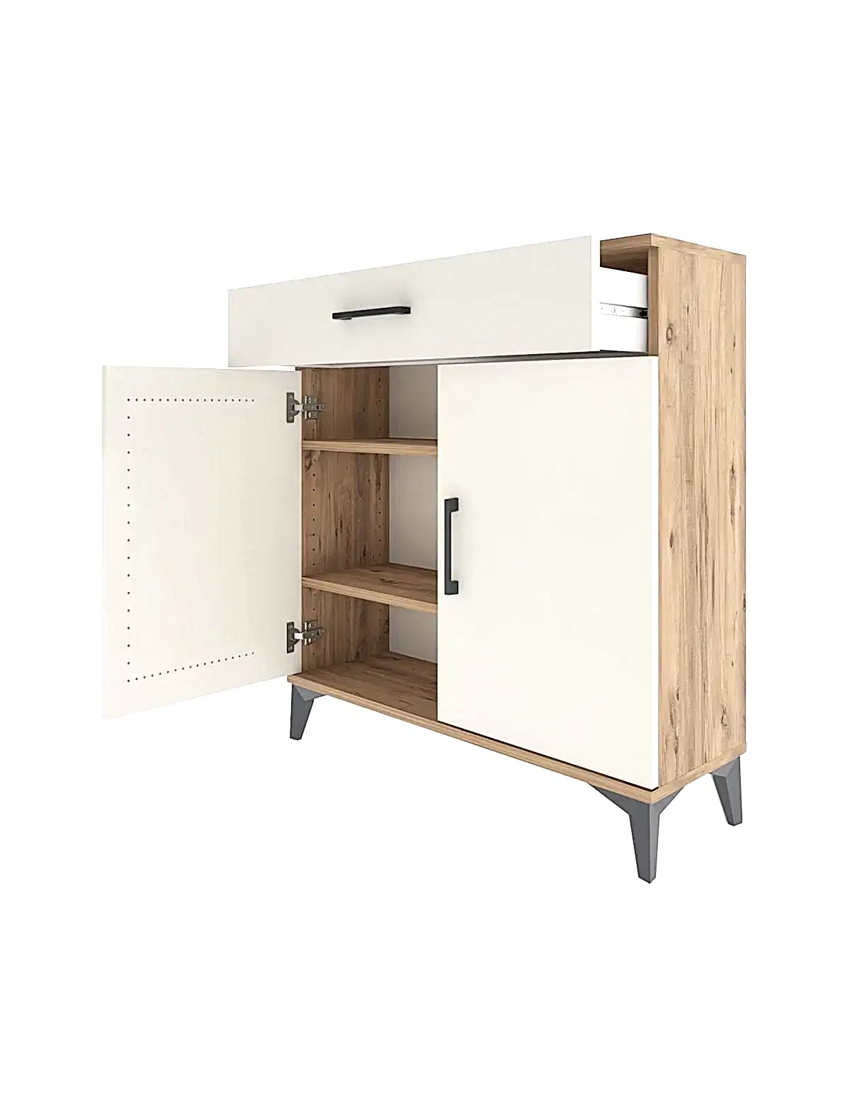 Arges Şifonyer 2 Raflı Tek Çekmeceli 2 Kapaklı 88x30x96 - S04M059V7A