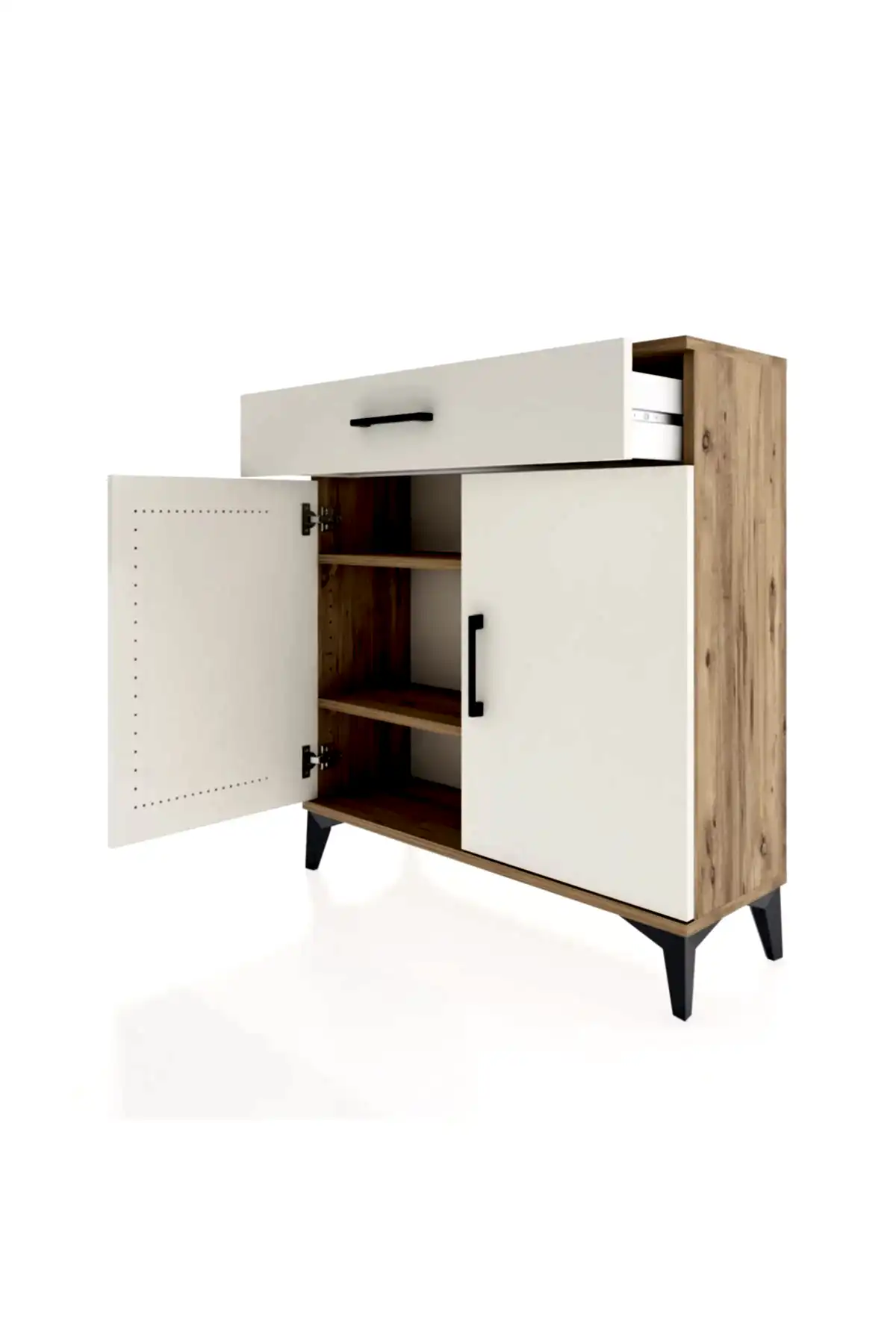 Arges Şifonyer 2 Raflı Tek Çekmeceli 2 Kapaklı 88x30x96 - S04M059V7A