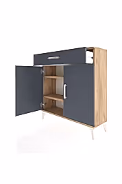 Arges Şifonyer 2 Raflı Tek Çekmeceli 2 Kapaklı 88x30x96 - S04M059V8A