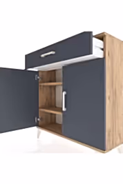 Arges Şifonyer 2 Raflı Tek Çekmeceli 2 Kapaklı 88x30x96 - S04M059V8A