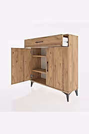 Arges Şifonyer 2 Raflı Tek Çekmeceli 2 Kapaklı 88x30x96 - S04M059V9A