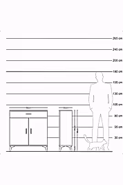 Arges Şifonyer 2 Raflı Tek Çekmeceli 2 Kapaklı 88x30x96 - S04M059V9A