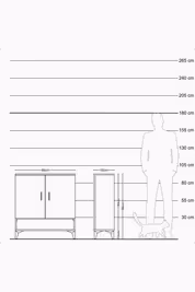 Arges Şifonyer 3 Raflı 2 Kapaklı 88x30x96 - S04M062V3A