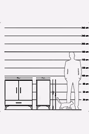 Hyperion Şifonyer 4 Raflı Tek Çekmeceli 2 Kapaklı 88x44x96 - S37M070V4B