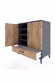 Hyperion Şifonyer 4 Raflı Tek Çekmeceli 2 Kapaklı 88x44x96 - S37M070V6B