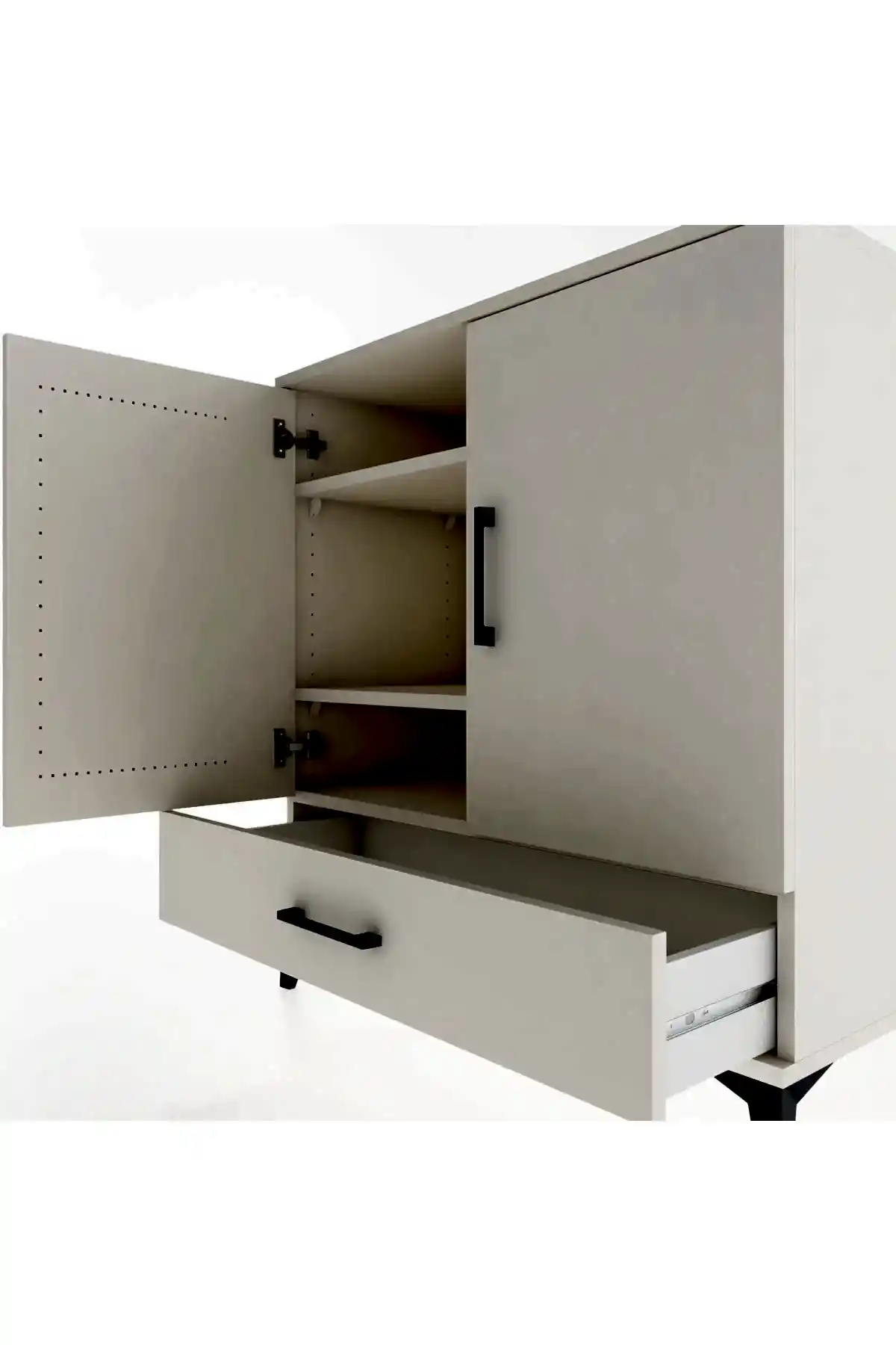 Hyperion Şifonyer 3 Raflı Tek Çekmeceli 2 Kapaklı 88x44x96 - S37M071V1B