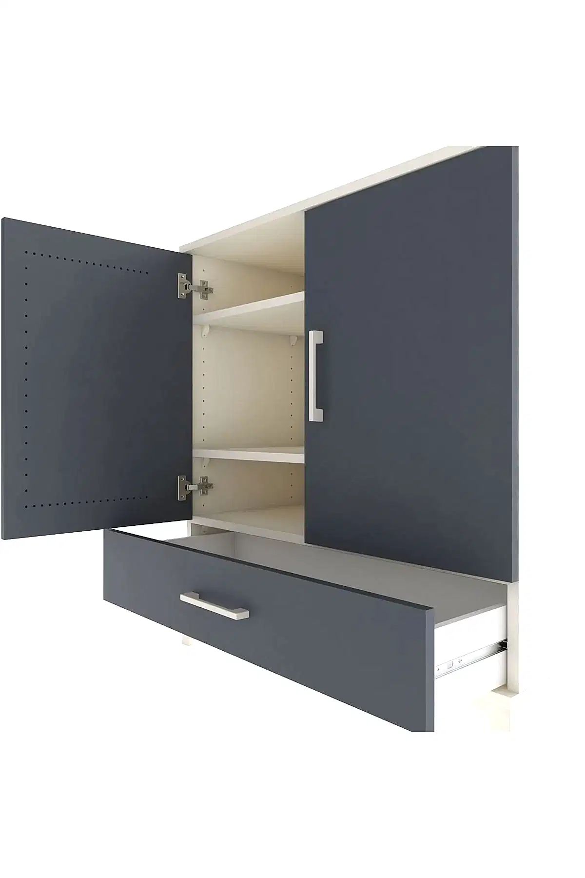 Hyperion Şifonyer 3 Raflı Tek Çekmeceli 2 Kapaklı 88x44x96 - S37M071V2B