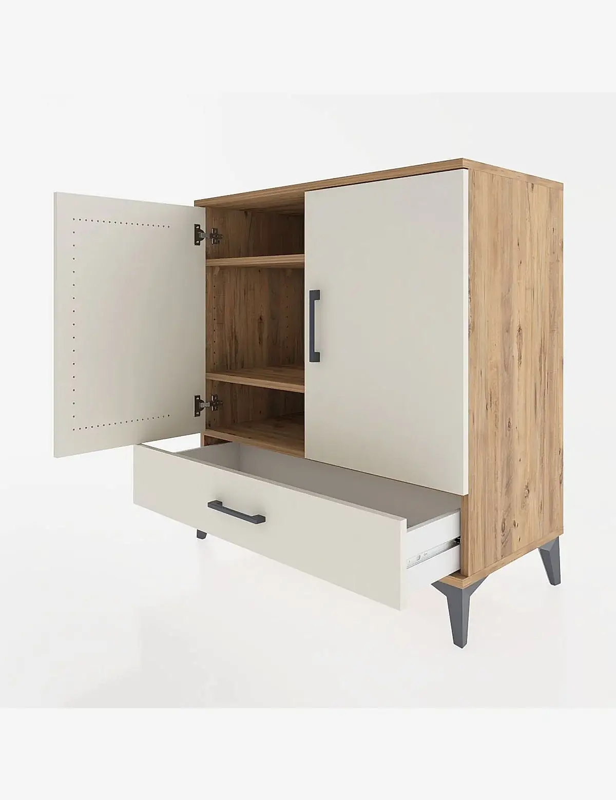 Hyperion Şifonyer 3 Raflı Tek Çekmeceli 2 Kapaklı 88x44x96 - S37M071V7B