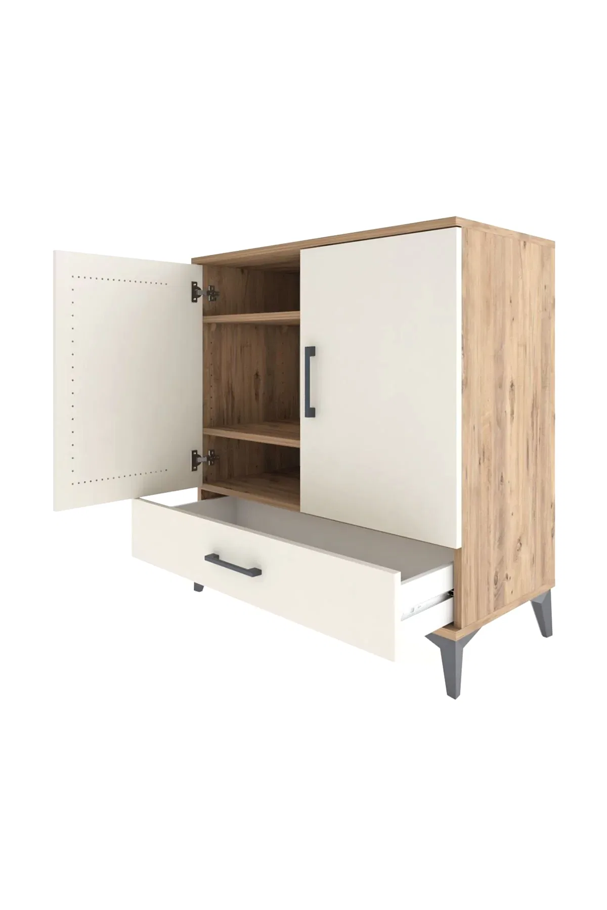 Hyperion Şifonyer 3 Raflı Tek Çekmeceli 2 Kapaklı 88x44x96 - S37M071V7B