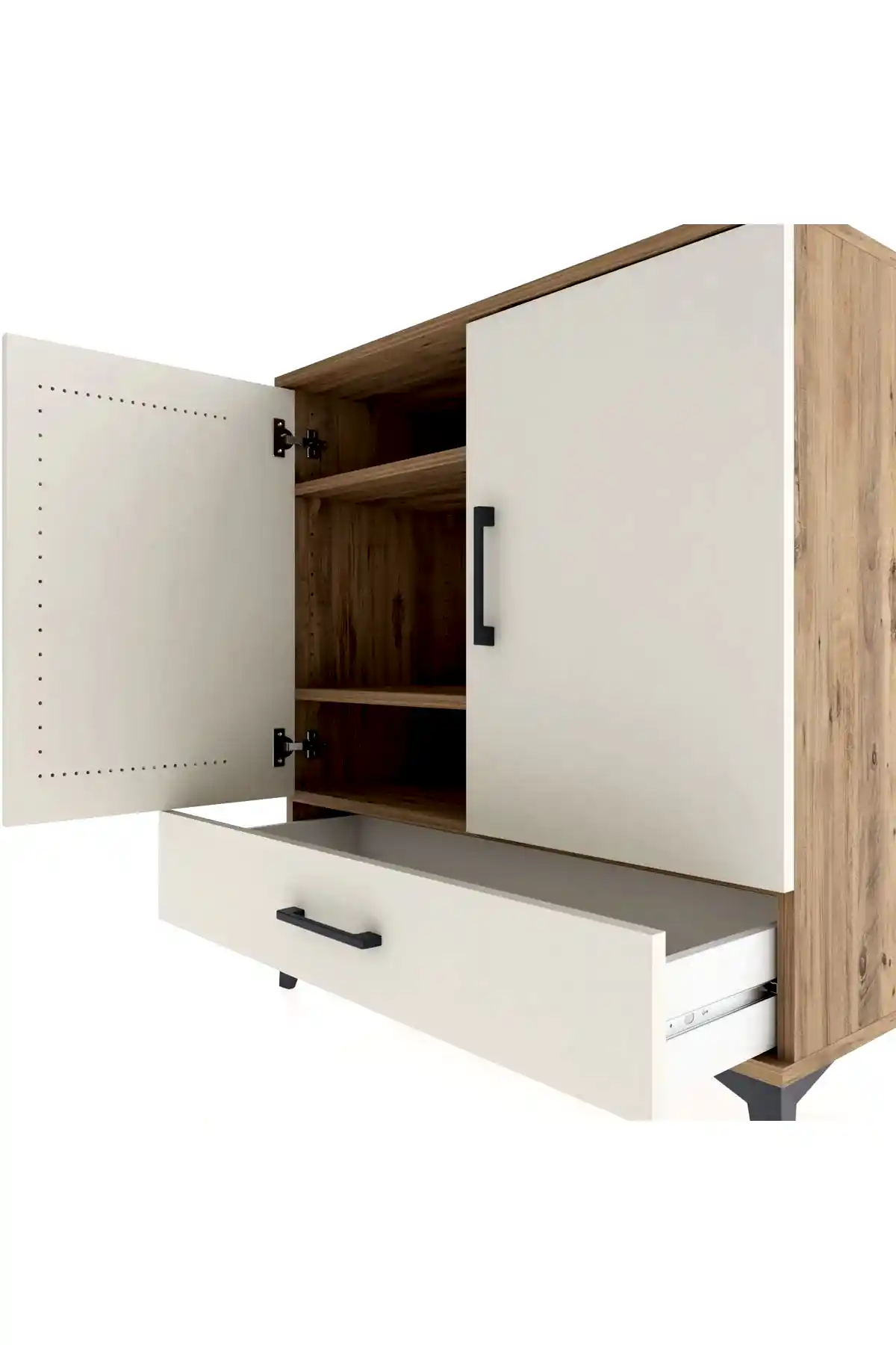 Hyperion Şifonyer 3 Raflı Tek Çekmeceli 2 Kapaklı 88x44x96 - S37M071V7B