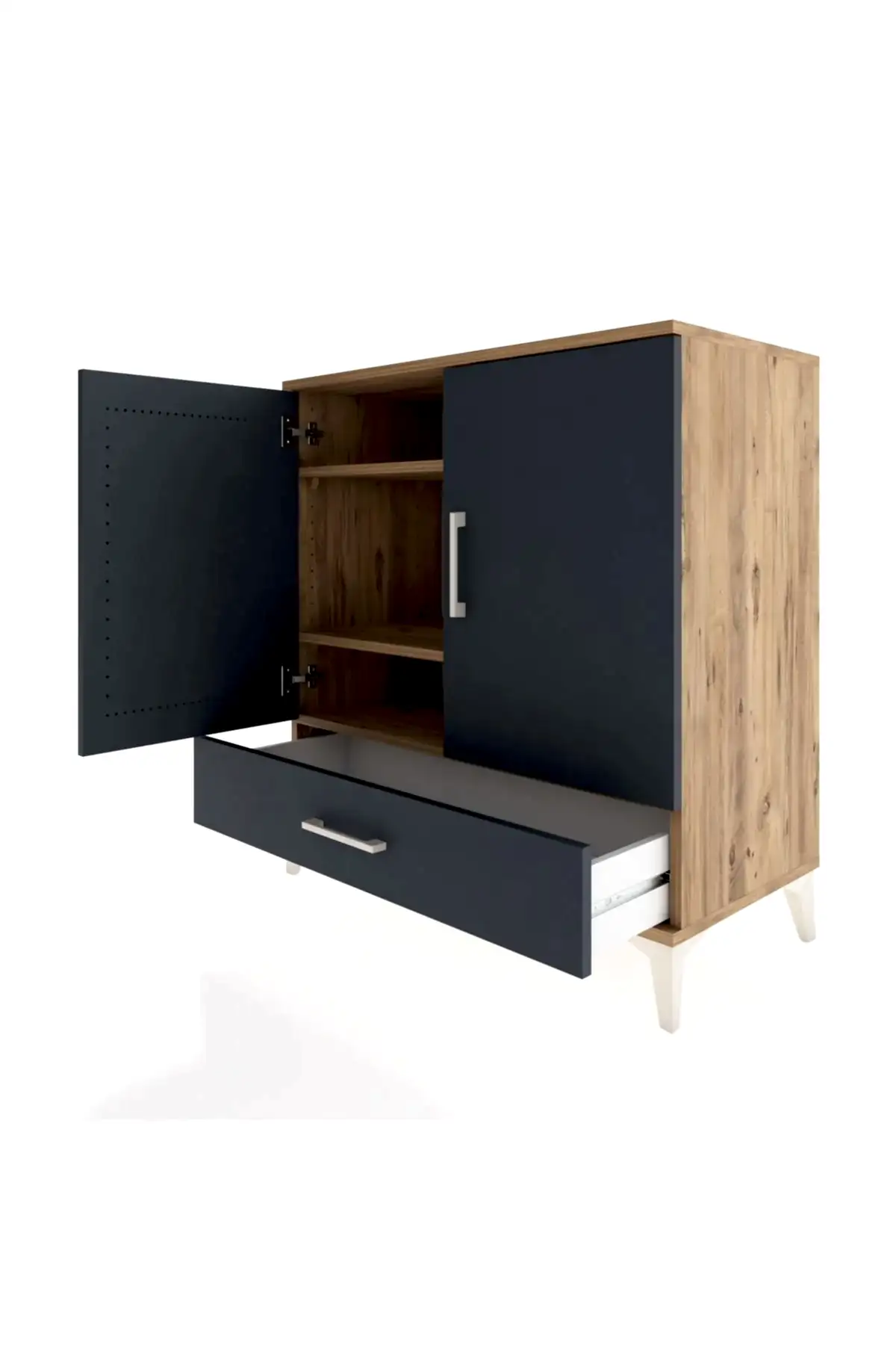 Hyperion Şifonyer 3 Raflı Tek Çekmeceli 2 Kapaklı 88x44x96 - S37M071V8B